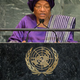 Ellen Johnson Sirleaf at the U.N. General Assembly (Stan Honda/AFP/Getty Images)